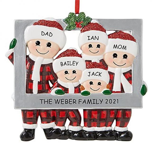Family Christmas Pendant Ornament DIY Decor