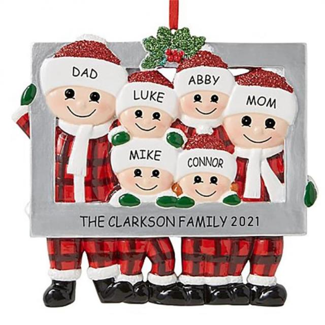 Family Christmas Pendant Ornament DIY Decor
