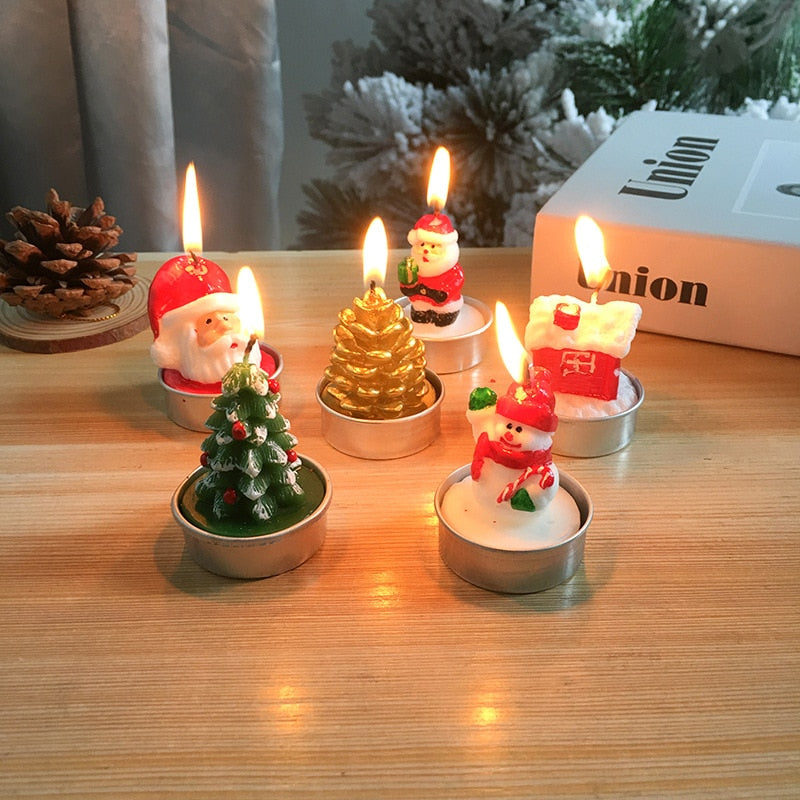 Creative Santa And Tree Shaped Christmas Candles