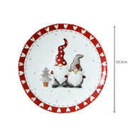 Nordic rectangular Christmas Gift ceramic flat plate