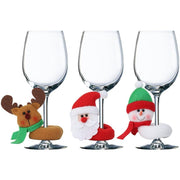 Christmas Wine Glass Bottom Decoration