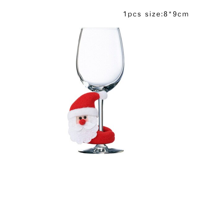 Christmas Wine Glass Bottom Decoration