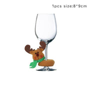 Christmas Wine Glass Bottom Decoration