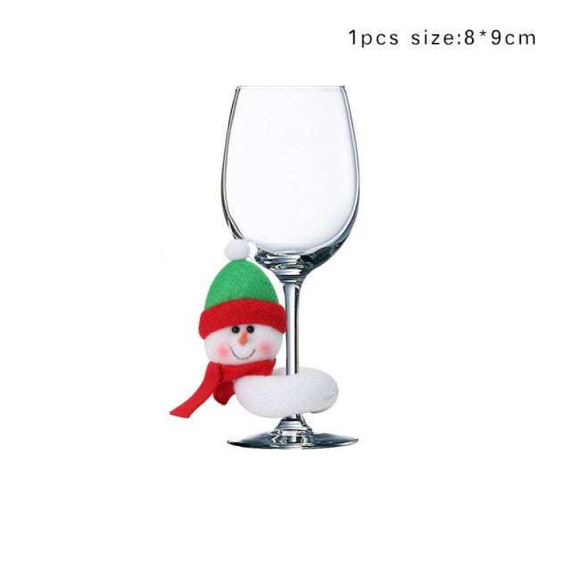 Christmas Wine Glass Bottom Decoration
