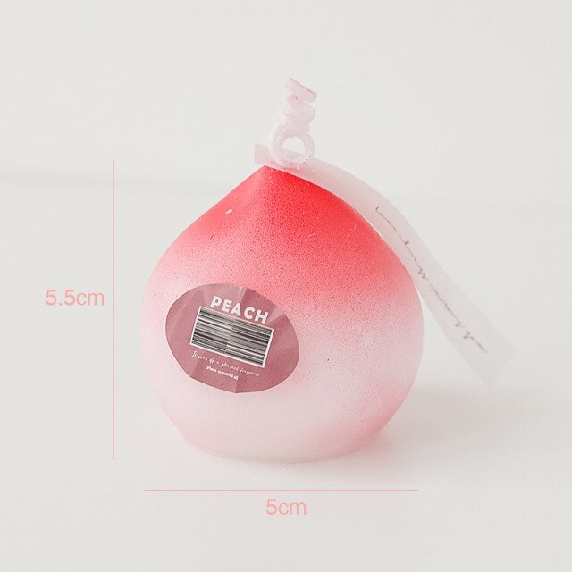 Artificial Romantic Peach Candles