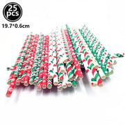 Christmas Themed Printed Paper Straws