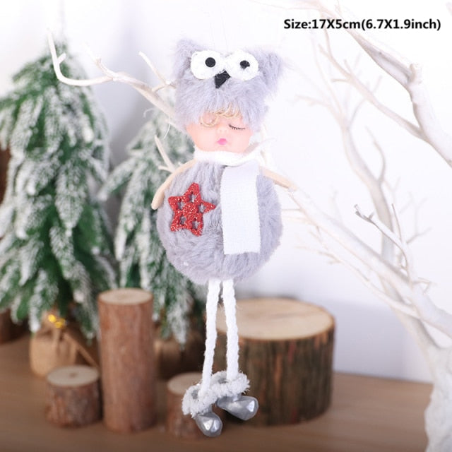 "Handmade Christmas Angel Doll Hanging Ornament for Decor"
