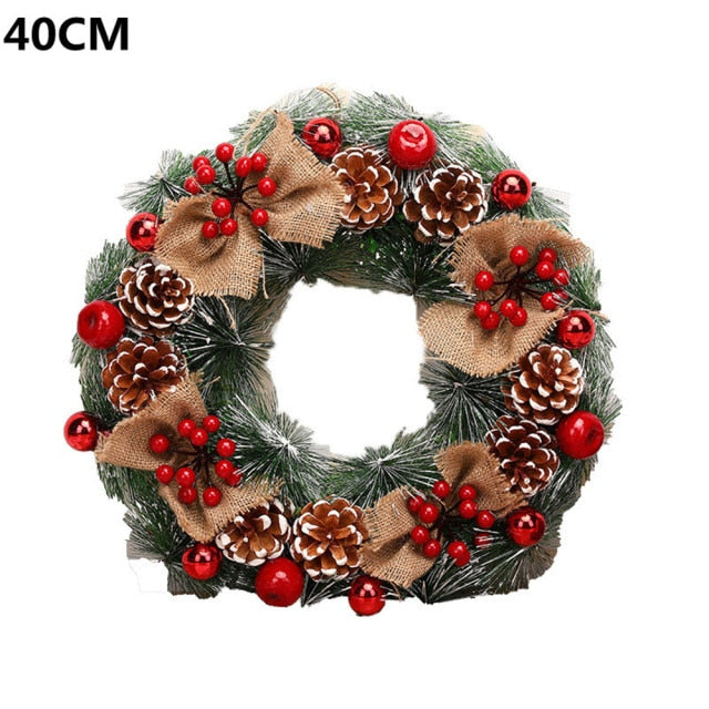 Artificial Pinecone Red Berries Flower Garland