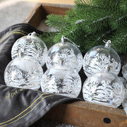 Christmas Tree Ornament Pendant Hand Painted Christmas Ball 6pcs