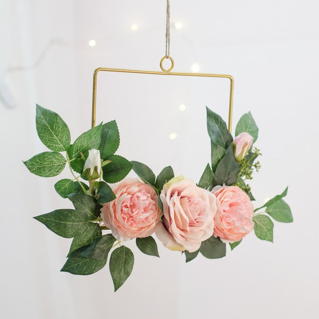 Metal Iron Ring Wall Hanging Garland