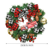 Red Truck Christmas Wreath Window Front Door Decoration