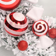 Artificial Christmas Wreath with Candy Decorative Garland