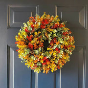Autumn Wreath Round Doorplate House