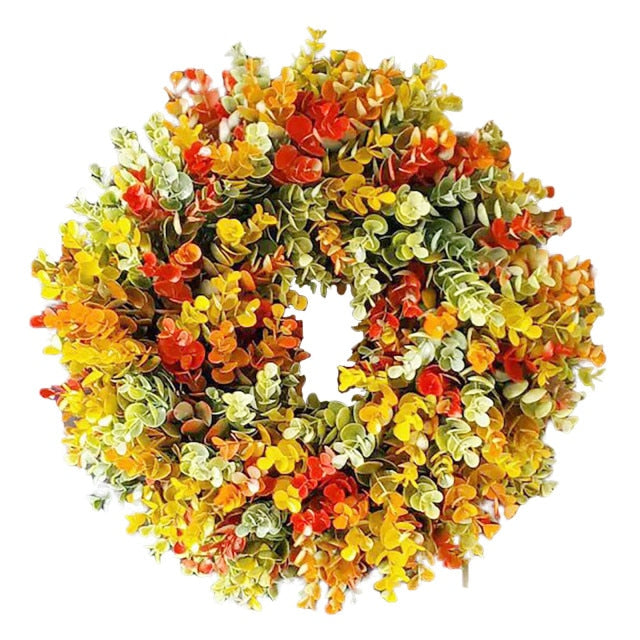 Autumn Wreath Round Doorplate House