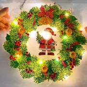 Christmas LED Light Special Shaped Diamond Mosaic Wreath