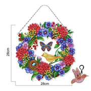 Christmas LED Light Special Shaped Diamond Mosaic Wreath