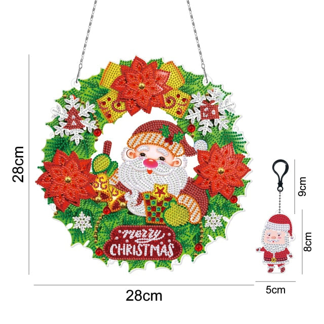 Christmas LED Light Special Shaped Diamond Mosaic Wreath