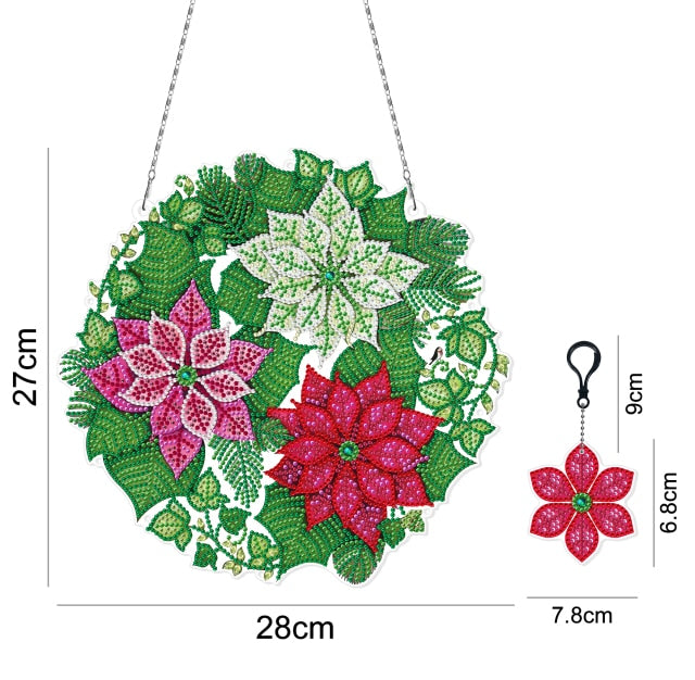 Christmas LED Light Special Shaped Diamond Mosaic Wreath