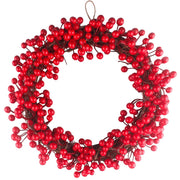 Christmas Door Wreath With Red Berries