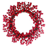 Christmas Door Wreath With Red Berries