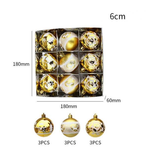 Boxed Color Christmas Balls Tree Hanging Ball