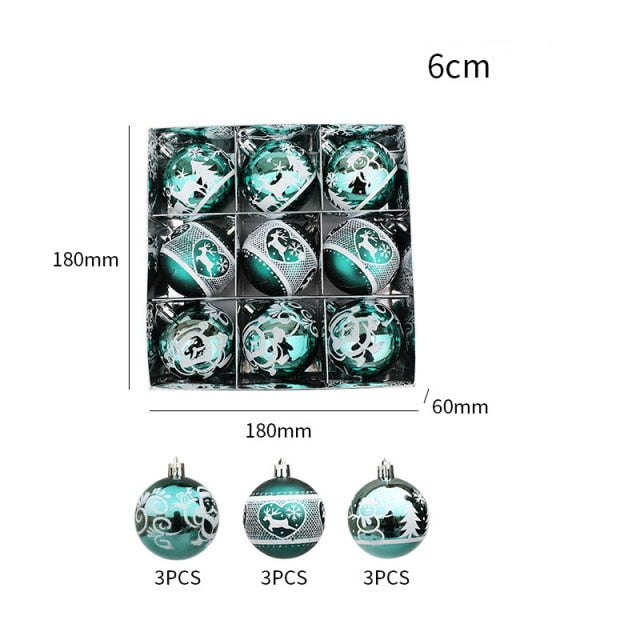 Boxed Color Christmas Balls Tree Hanging Ball