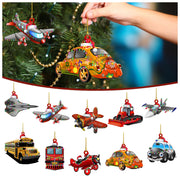Car Airplane Truck Christmas Ornaments