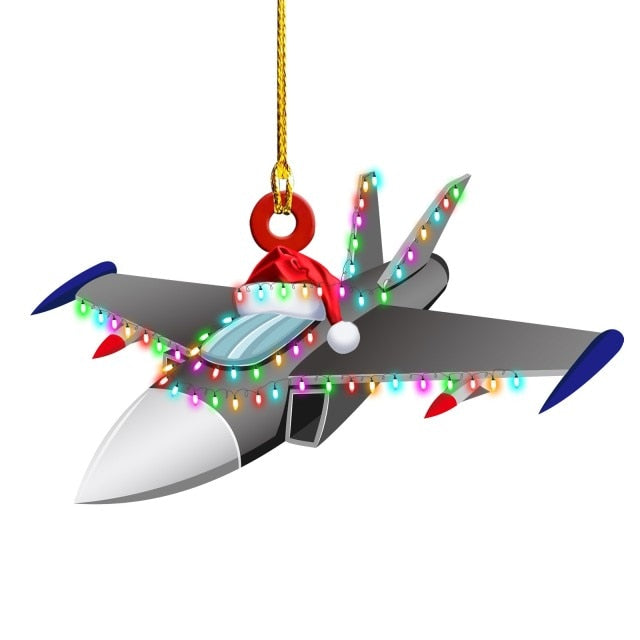 Car Airplane Truck Christmas Ornaments