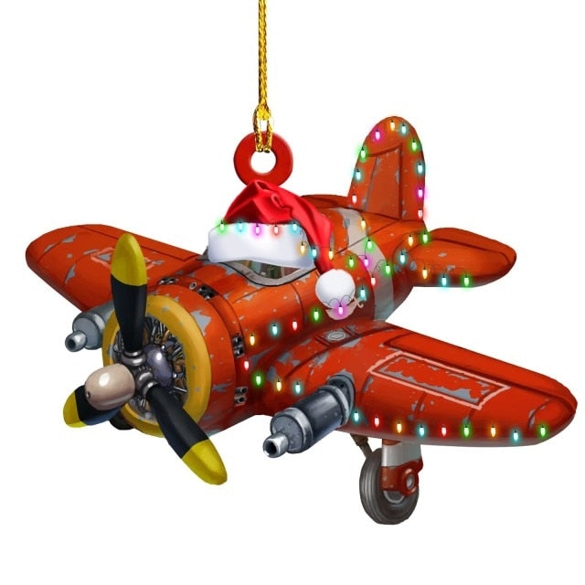 Car Airplane Truck Christmas Ornaments