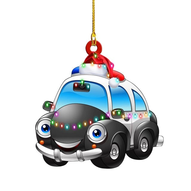 Car Airplane Truck Christmas Ornaments