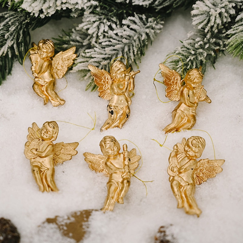 Golden Angel Pendant For Christmas Decorations