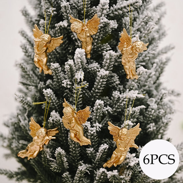 Golden Angel Pendant For Christmas Decorations
