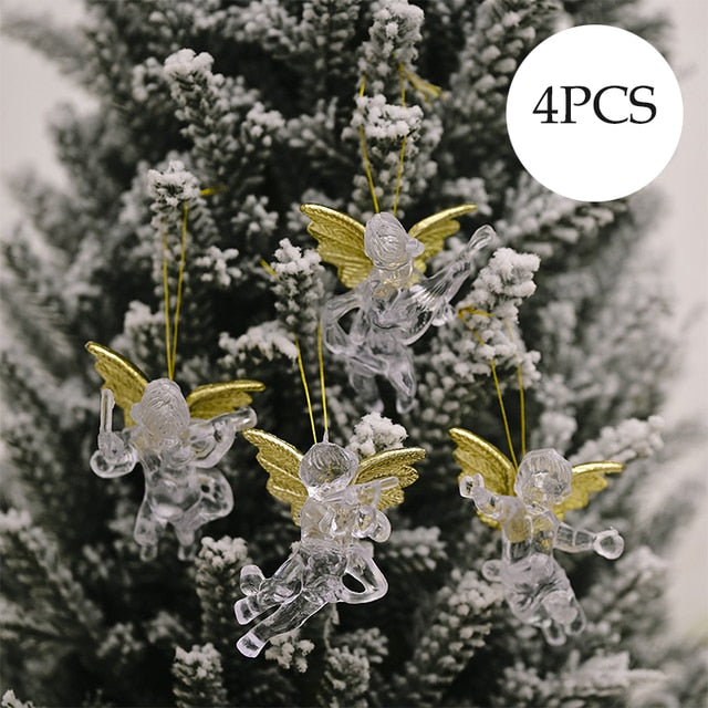 Golden Angel Pendant For Christmas Decorations