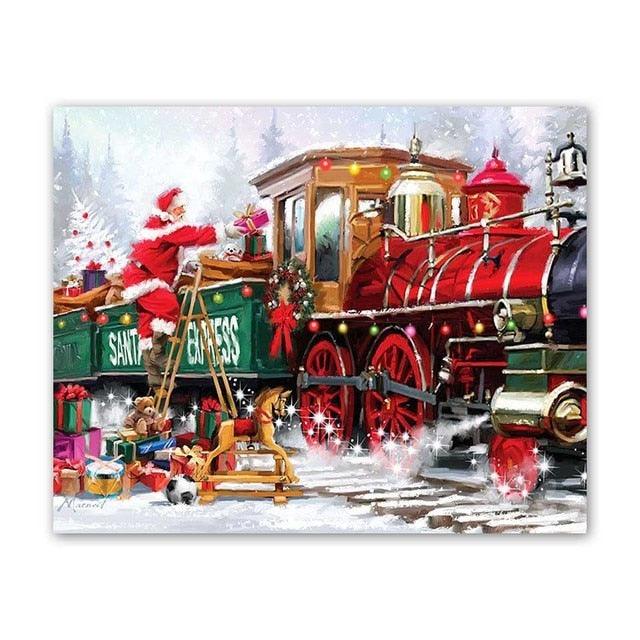 Christmas Themed Canvas Paintings