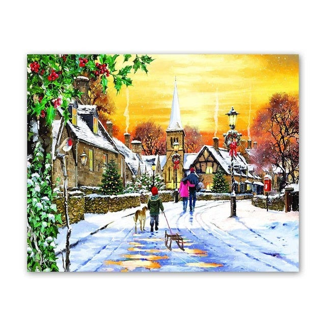 Christmas Themed Canvas Paintings