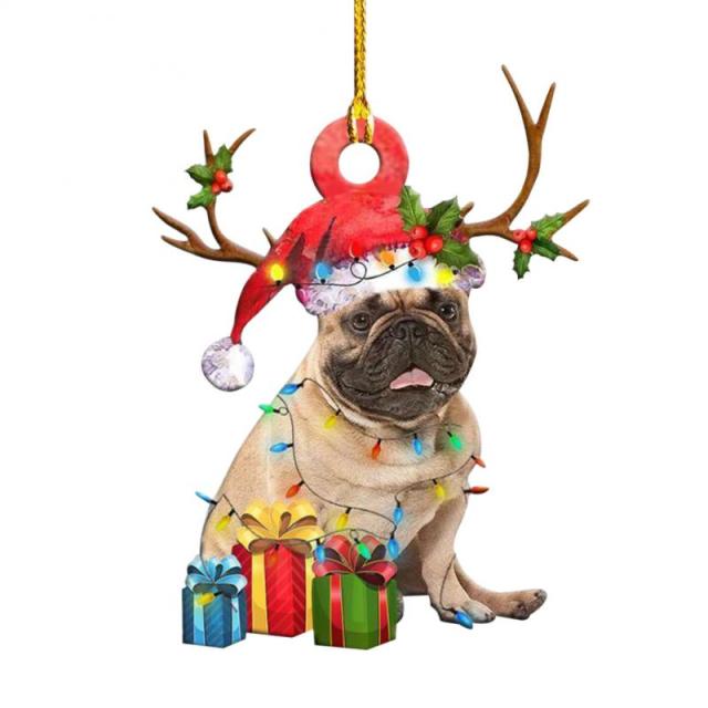 Cute Dog Drop Ornament Christmas Tree Puppy Pendant
