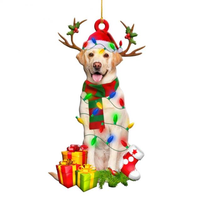 Cute Dog Drop Ornament Christmas Tree Puppy Pendant