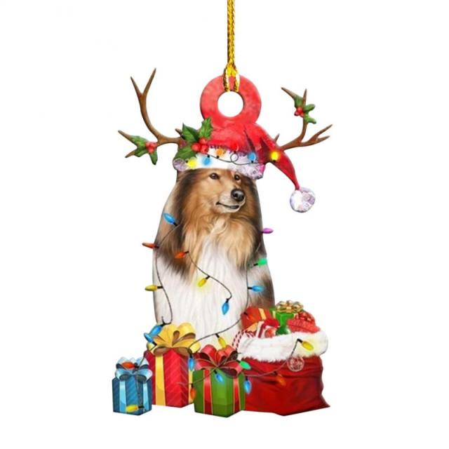 Cute Dog Drop Ornament Christmas Tree Puppy Pendant