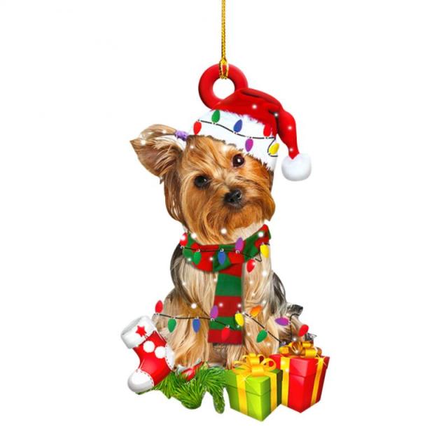 Cute Dog Drop Ornament Christmas Tree Puppy Pendant