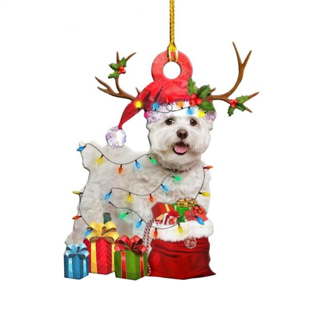 Cute Dog Drop Ornament Christmas Tree Puppy Pendant