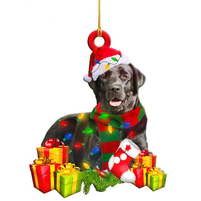 Cute Dog Drop Ornament Christmas Tree Puppy Pendant