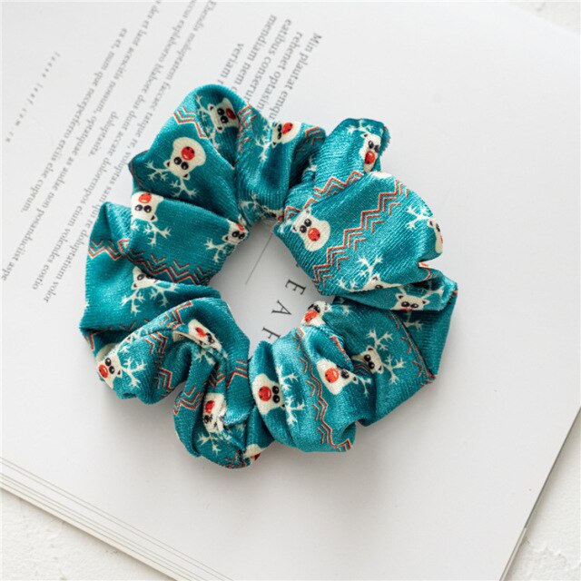 Christmas Scrunchie Elastic New Handmade Hair Rope Ponytail Holder