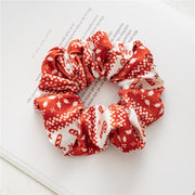 Christmas Scrunchie Elastic New Handmade Hair Rope Ponytail Holder