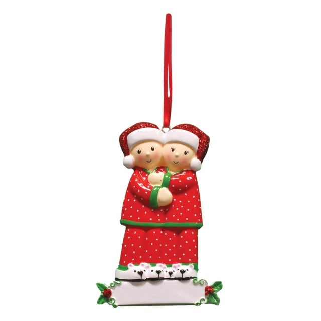 Colorful Decorations Hanging Personalized Family pendant Xmas