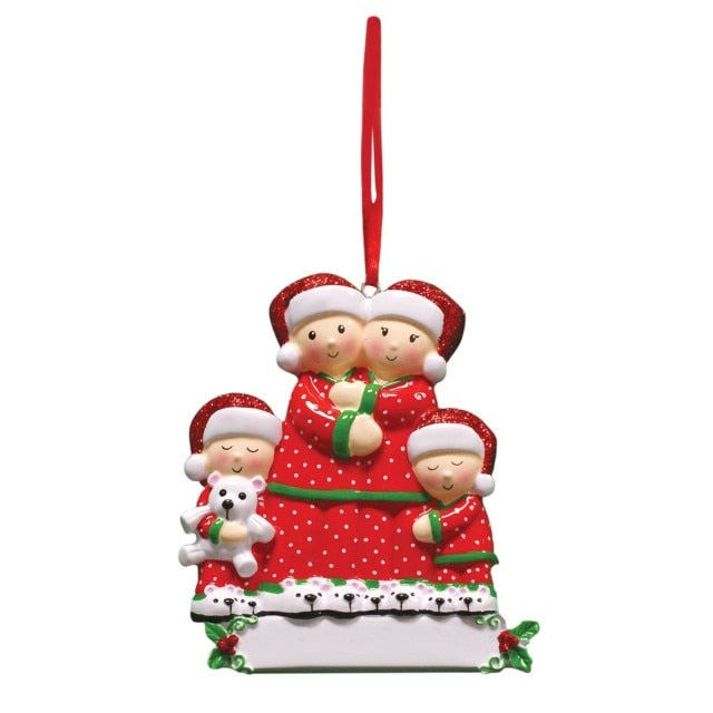 Colorful Decorations Hanging Personalized Family pendant Xmas