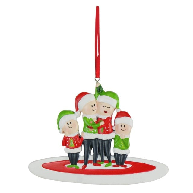 Colorful Decorations Hanging Personalized Family pendant Xmas