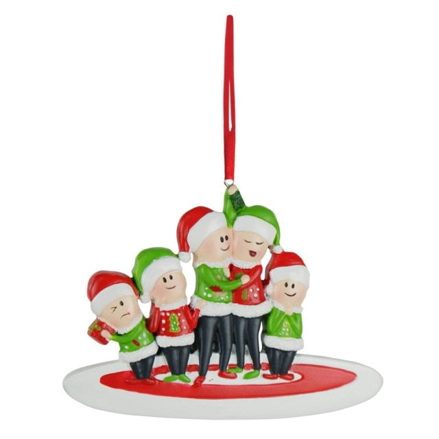 Colorful Decorations Hanging Personalized Family pendant Xmas