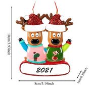 Colorful Decorations Hanging Personalized Family pendant Xmas