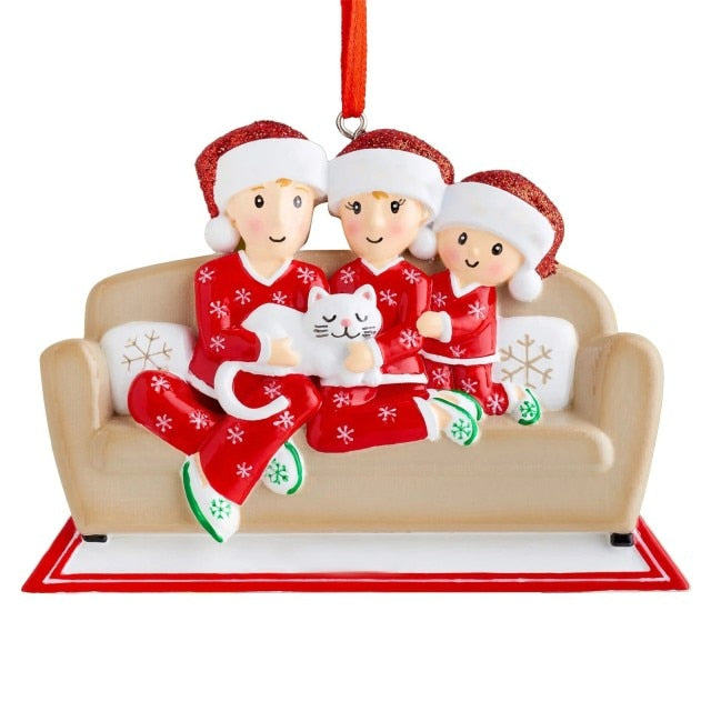Colorful Decorations Hanging Personalized Family pendant Xmas