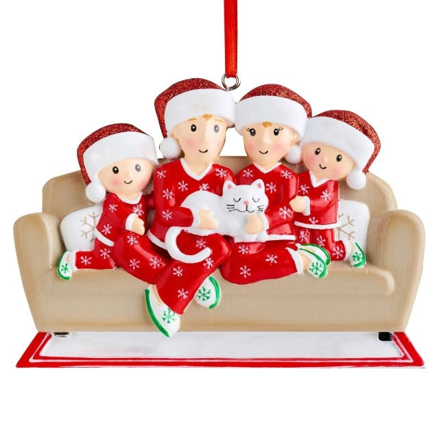 Colorful Decorations Hanging Personalized Family pendant Xmas